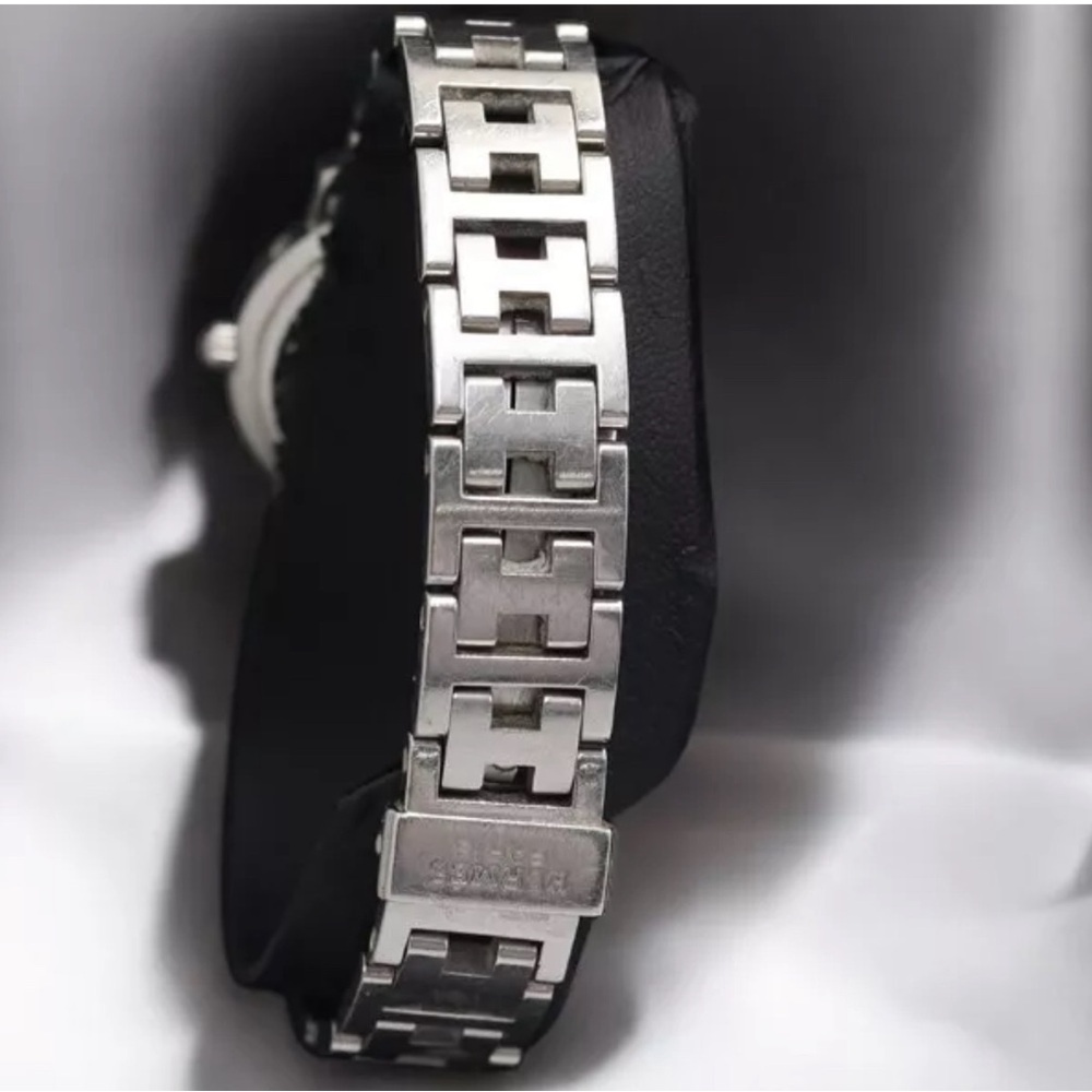 Hermes Silver and Tan Jewelry Watch with Stainless Steel Case. Clipper CL4 210 - Picture 5 of 15